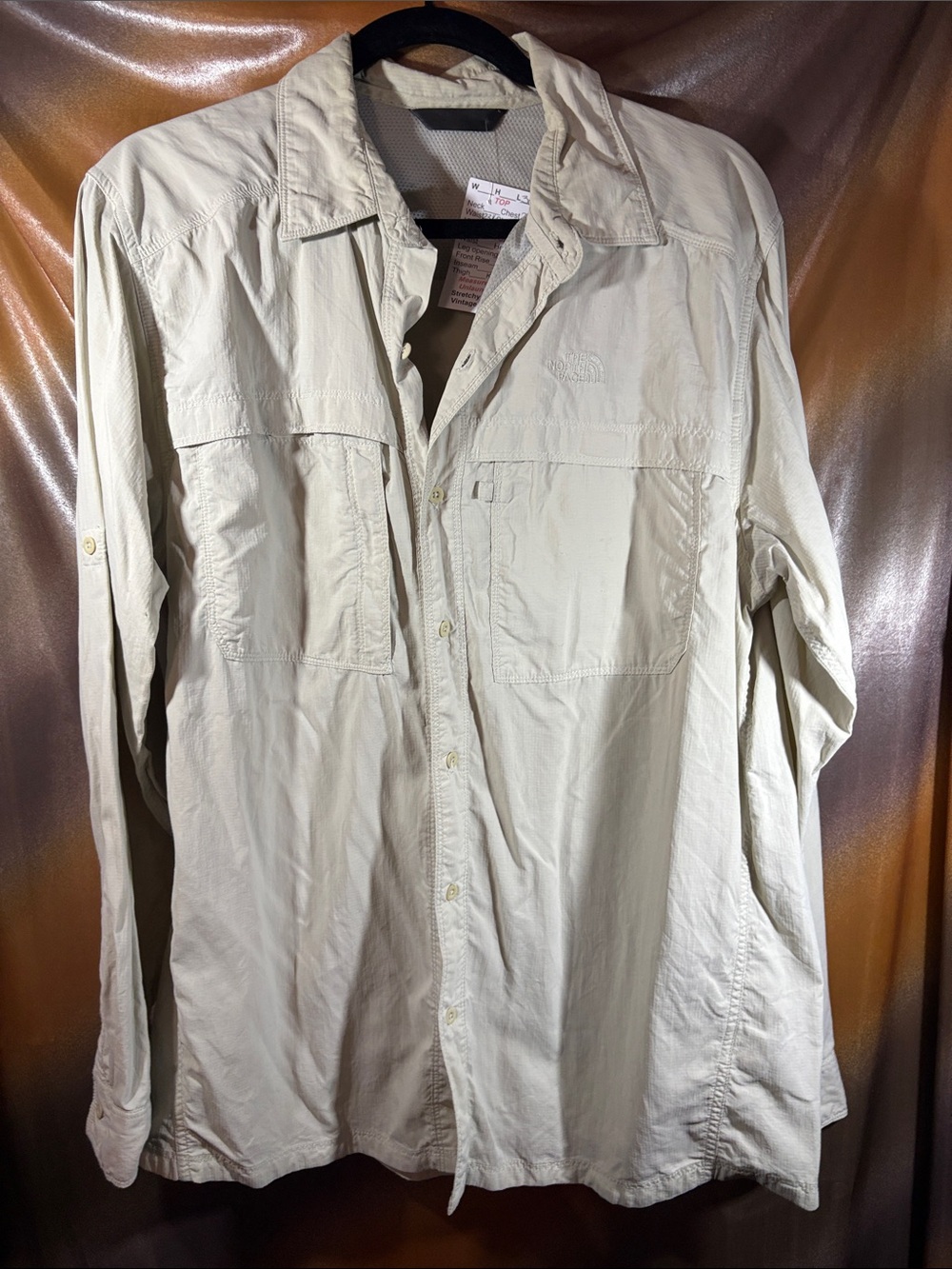 Men's Large Lightweight Beige Shirt Jacket - The North Face. BB